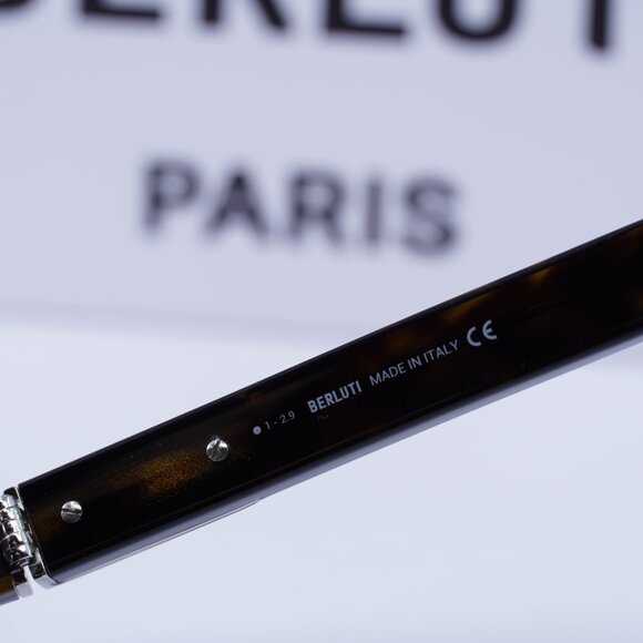 Berluti BL40003U 52X Rectangle Sunglasses - Havana/Blue - Picture 6 of 10